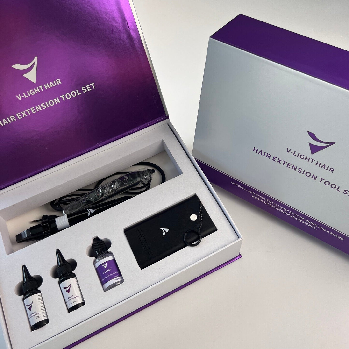 V-Light Hair Extension Tool & Glue Kit for Seamless Wig Installation