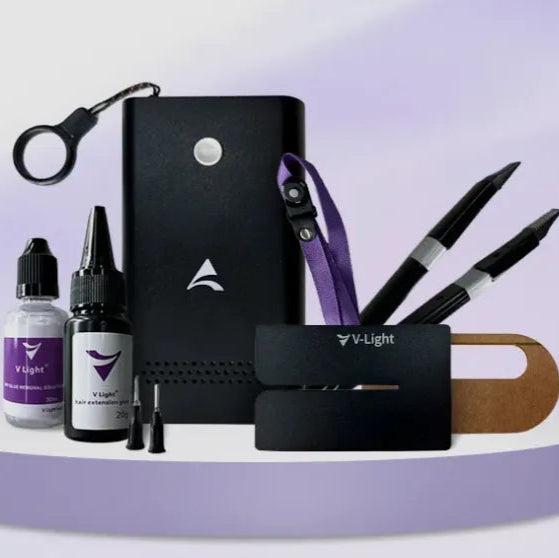 V-Light Hair Extension Tool & Glue Kit for Seamless Wig Installation