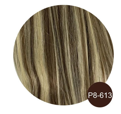 Natural Blonde I-Tip Human Hair Extensions – 50 Strands Keratin Fusion