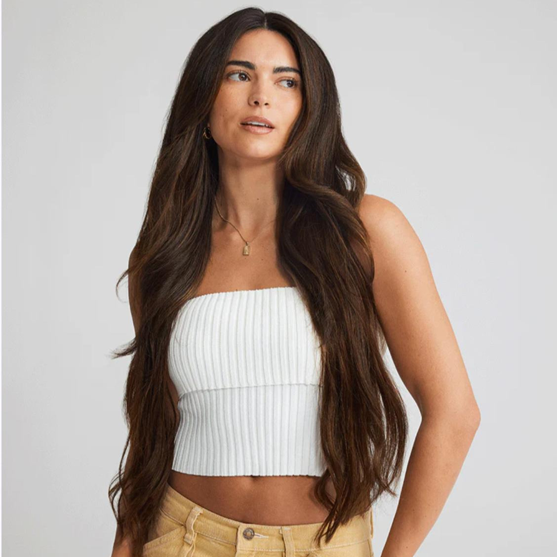 Natural Blonde I-Tip Human Hair Extensions – 50 Strands Keratin Fusion