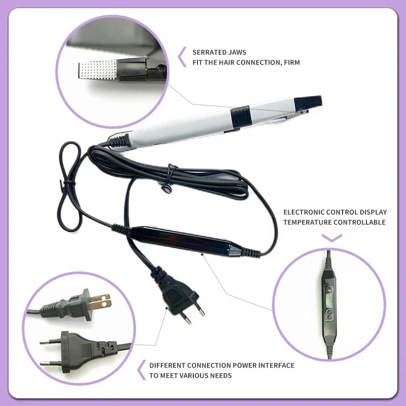 V-Light Hair Extension Tool & Glue Kit for Seamless Wig Installation