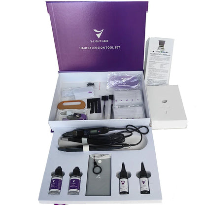 V-Light Hair Extension Tool & Glue Kit for Seamless Wig Installation